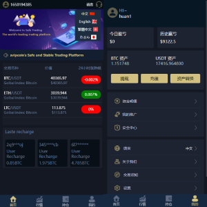 海外版微盘外汇系统/多语言投资系统/USDT充值-666源码