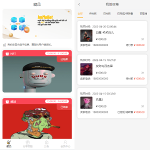 独家VUE版/NFT交易系统/艺术品交易商城/NFT在线交易市场-666源码
