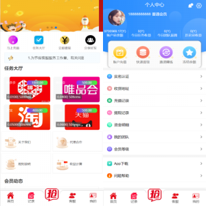 精美UI抢单系统/抢单刷单源码/订单自动匹配系统源码-666源码