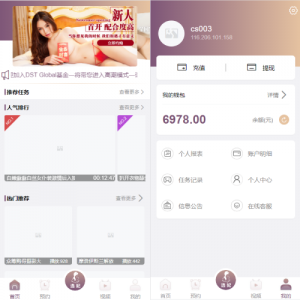 前端vue版空降约炮同城任务源码/空降任务系统cai/带控完美运营-666源码