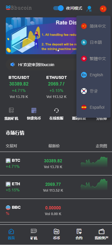 图片[1]-全开源Bbank多语言交易所二开平台币/矿机系统/分析师/币币合约交易系统源码-666源码