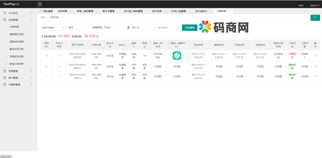 图片[6]-免签聚合支付系统/微信支付银行卡支付/支付宝转卡/支付宝H5-666源码